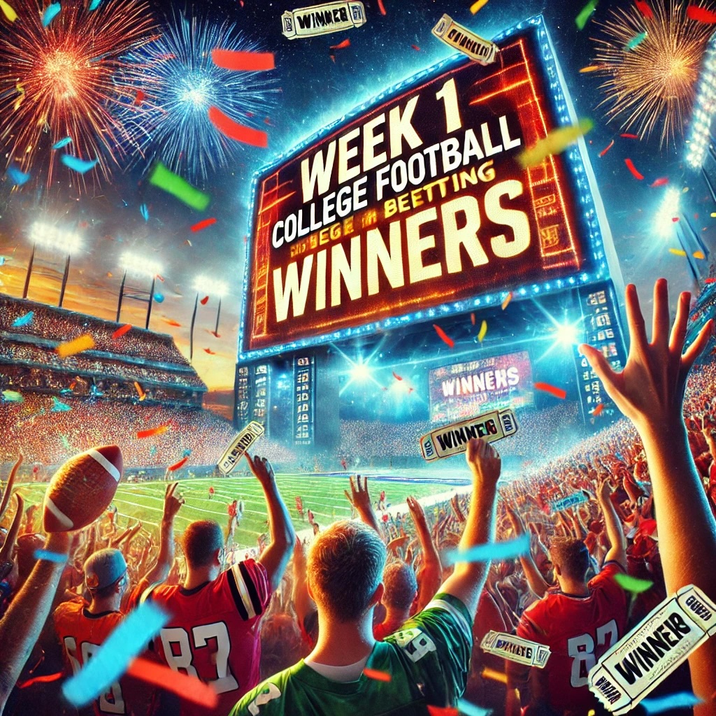 Week 1 College Football Betting Winners Celebration: Fans Rejoice with Winning Tickets in Vibrant Stadium Atmosphere"